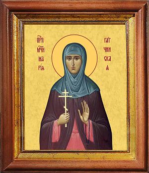 Икона Марии Гатчинской преподобномученицы в киоте | Размер 13х16 см | 40200-5 (10М4)