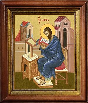 Икона Марка апостола и евангелиста в киоте | Размер 13х16 см | 40200-5 (09М5)
