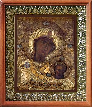 Икона Богоматери Иверская в киоте | Размер 13х16 см | 42003-8 (03030)