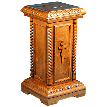 Купить ящик (кружку) для пожертвований для храма с витыми столбами, 21128-1