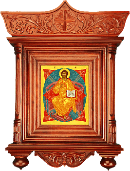 Киот "Простой резной" (ясень), 12110-0, под иконы 13 х 16 см
