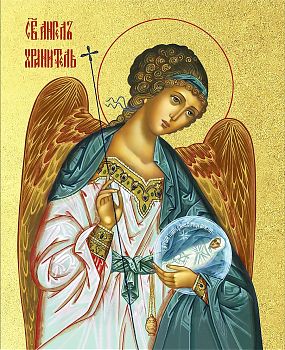 Икона Святого Ангела Хранителя с золочением поталью, 04002-УЛ