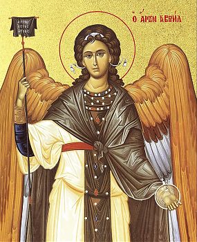 Икона Гавриила Архангела, посланника Божия с золочением поталью, 04011-УЛ
