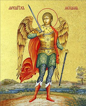 Икона Михаила Архангела Божия, Архистратига с золочением поталью, 04024-УЛ