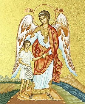 Икона Святого Ангела Хранителя с золочением поталью, 04А11-УЛ