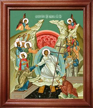 Икона Воскресение Христово в киоте | Размер 13х16 см | 42003-22 (05004)