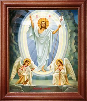 Икона Воскресение Христово в киоте | Размер 13х16 см | 42003-22 (05007)