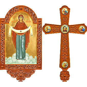 Кресты и иконы для запрестольного набора