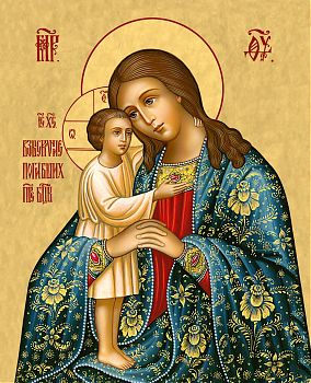 Икона Божией Матери "Взыскание погибших", 03003 - Купить полиграфическую икону на холсте