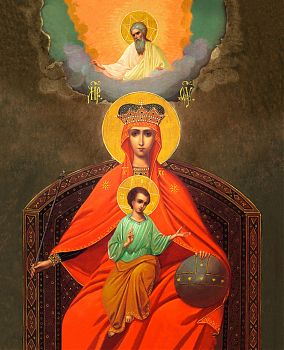 Икона Божией Матери "Державная", 03015 - Купить полиграфическую икону на холсте