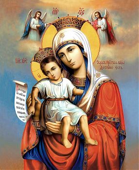 Икона Божией Матери "Достойно Есть", 03021, икона на холсте - новый каталог