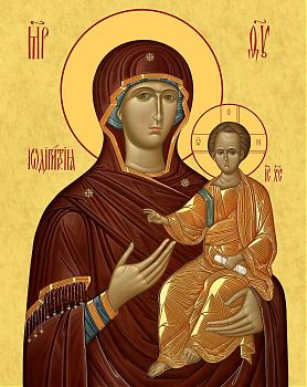 Икона Божией Матери "Одигитрия", 03О2 - Купить полиграфическую икону на холсте