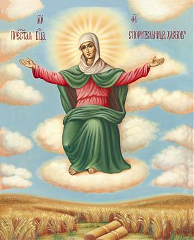 Икона Божией Матери "Спорительница хлебов", 03С1 - Купить полиграфическую икону на холсте