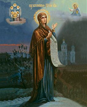 Икона Божией Матери "Боголюбская", 03Б1 - Купить полиграфическую икону на холсте
