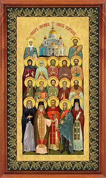 Икона собора Мордовских святых в киоте | Размер 10х20 см | 42202-8 (08СВ1)