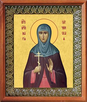 Икона Марии Гатчинской преподобномученицы в киоте | Размер 13х16 см | 42003-8 (10М4)