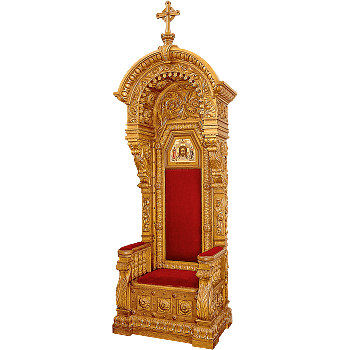 Заказать трон с балдахином по стандартным и индивидуальным размерам из массива ценных пород дерева, 24106