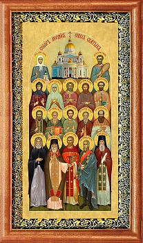 Икона собора Мордовских святых в киоте | Размер 10х20 см | 40202-8 (08СВ1)