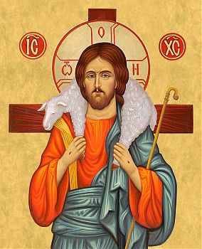 Заказать печать образа Господа Иисуса Христа "Добрый Пастырь", 02002 - из нового каталога полиграфических икон