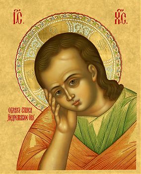 Икона Господа Иисуса Христа "Недреманное Око", 02003 - Купить полиграфическую икону на холсте