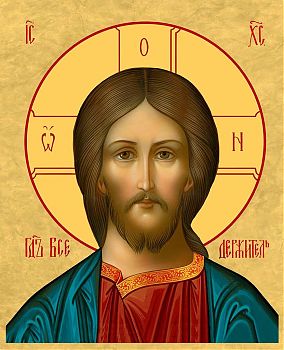 Икона Господа Иисуса Христа "Спаситель", 02С1 - Купить полиграфическую икону на холсте