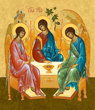 Троица Ветхозаветная, 02Т1, икона на холсте - новый каталог