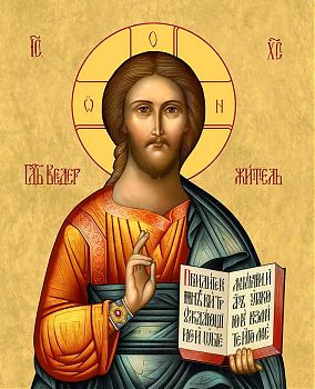 Икона Господа Иисуса Христа "Спаситель", 01016 - Купить полиграфическую икону на холсте