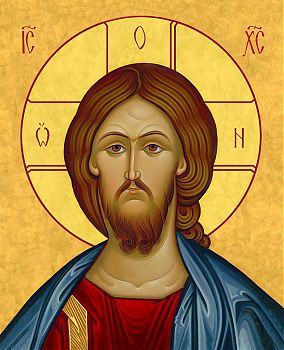 Икона Господа Иисуса Христа "Спаситель", 01С2 - Купить полиграфическую икону на холсте