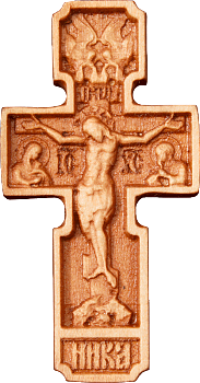 Крест нательный резной малый, яблоня, 40 мм, 17151-1