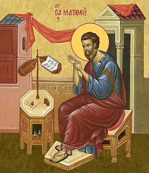 Образ Матфея апостола и евангелиста, 09М6 | Купить полиграфическую икону на холсте