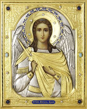 Икона Святого Ангела Хранителя в посеребренной ризе (окладе), Р-212.7