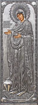 Икона Божией Матери "Геронтисса" в посеребренной ризе (окладе), Р-233