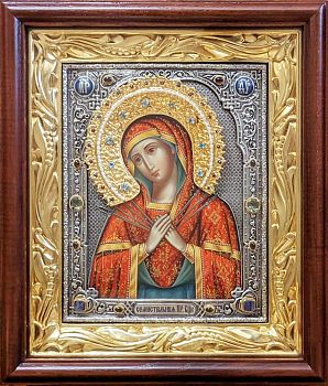 Купить Икону рукописную Божией Матери "Семистрельная" в драгоценном окладе, 874