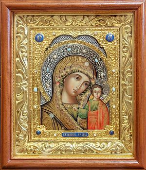 Икона Божией Матери "Казанская" в драгоценном окладе, 1022