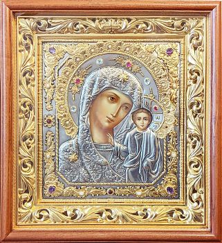 Икона Божией Матери "Казанская" в драгоценном окладе, 1032