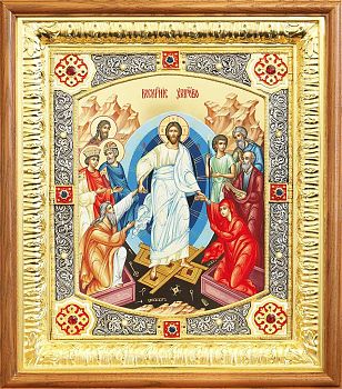 Купить Икону рукописную "Воскресение Христово" в драгоценном окладе, 1214