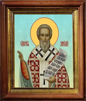 Икона Зиновия епископа Эгейского в киоте | Размер 13х16 см | 40200-5 (09З1)