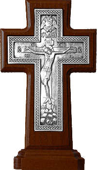 Крест двухсторонний (Распятие, Божия Матерь "Знамение"), 17130