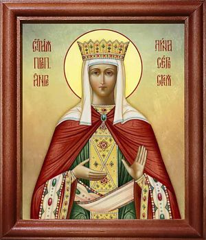 Икона Ангелины Сербской преподобной королевы в киоте | Размер 13х16 см | 42003-22 (10А2)