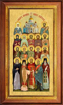 Икона собора Мордовских святых в киоте | Размер 10х20 см | 40202-5 (08СВ1)