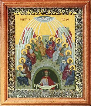 Икона Сошествие Святого Духа в киоте | Размер 13х16 см | 40200-8 (05С2)