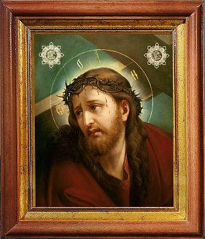 Икона Христос в терновом венце в киоте | Размер 13х16 см | 40200-5 (02016)