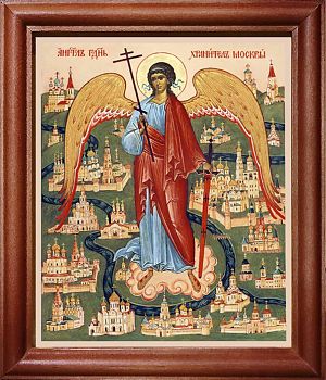 Икона Ангела Хранителя Москвы в киоте | Размер 13х16 см | 42003-22 (04004)