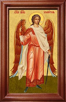 Икона ростовая Ангела Хранителя в киоте | Размер 10х20 см | 42202-22 (04А2)