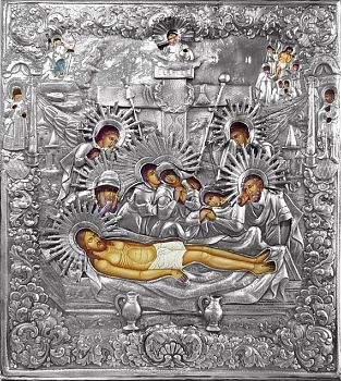Положение во гроб Иисуса Христа в посеребренной ризе (окладе), Р-29