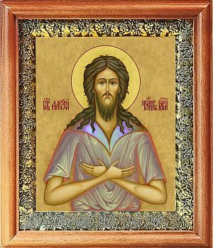 Икона Алексия Человека Божия в киоте | Размер 13х16 см | 40200-8 (09008)