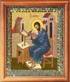 Икона Марка апостола и евангелиста в киоте | Размер 13х16 см | 40200-8 (09М5)