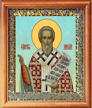 Икона Зиновия епископа Эгейского в киоте | Размер 13х16 см | 40200-8 (09З1)