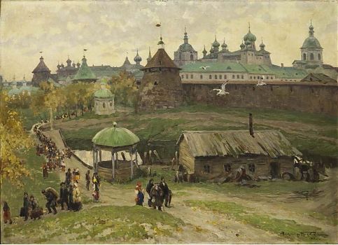 Александр Владимирович Маковский - У Соловецкого монастыря, пейзаж - 170047