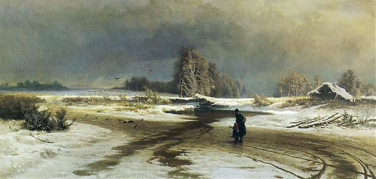 Фёдор Александрович Васильев - Оттепель, пейзаж - 170059